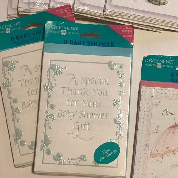 A Bundle of Baby Shower Thank You & Invitation Cards With Envelopes - Picture 3 of 6
